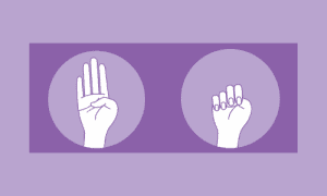 Image showing Signal for Help hand sign to signal need for help on a video call.