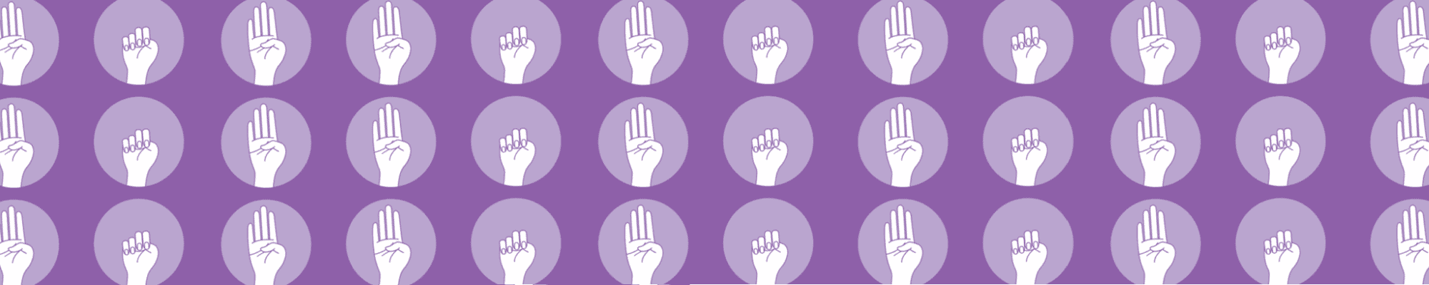 Image showing Signal for Help - palm facing outward, thumb tucked, then wrapped fingers over top of thumb