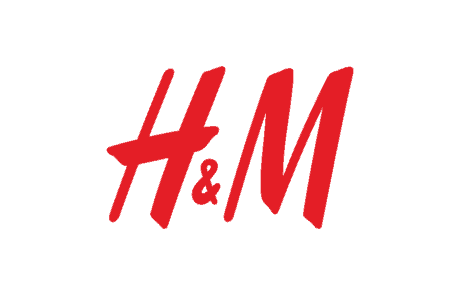 H&M brand logo, red text, white background