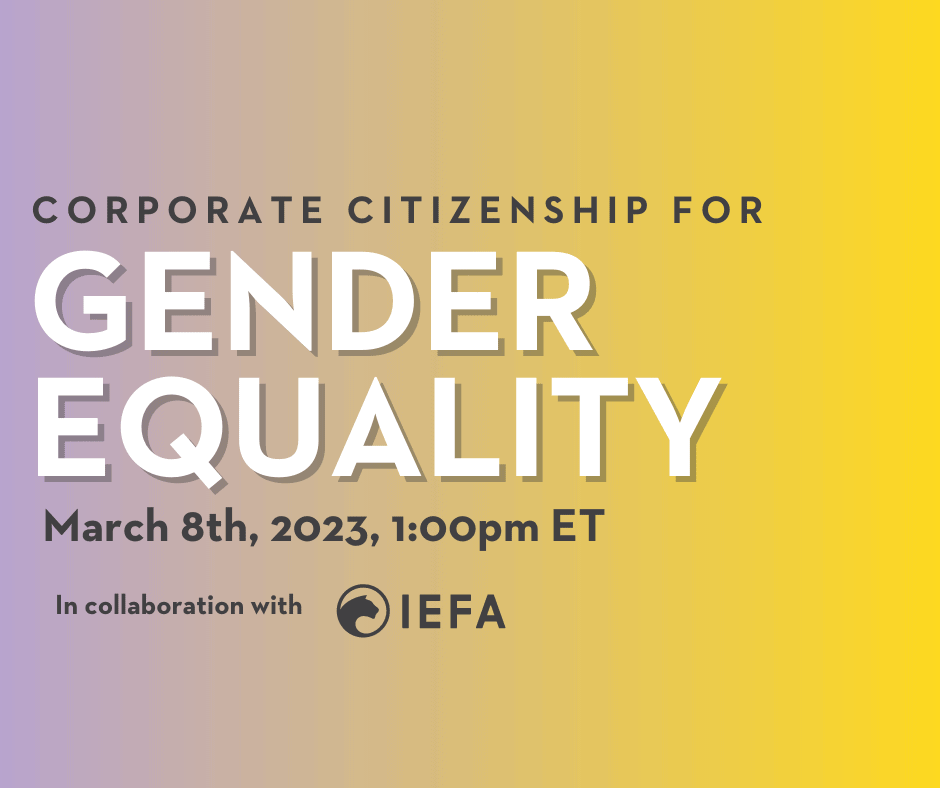 Corporate citizenship for gender equality event