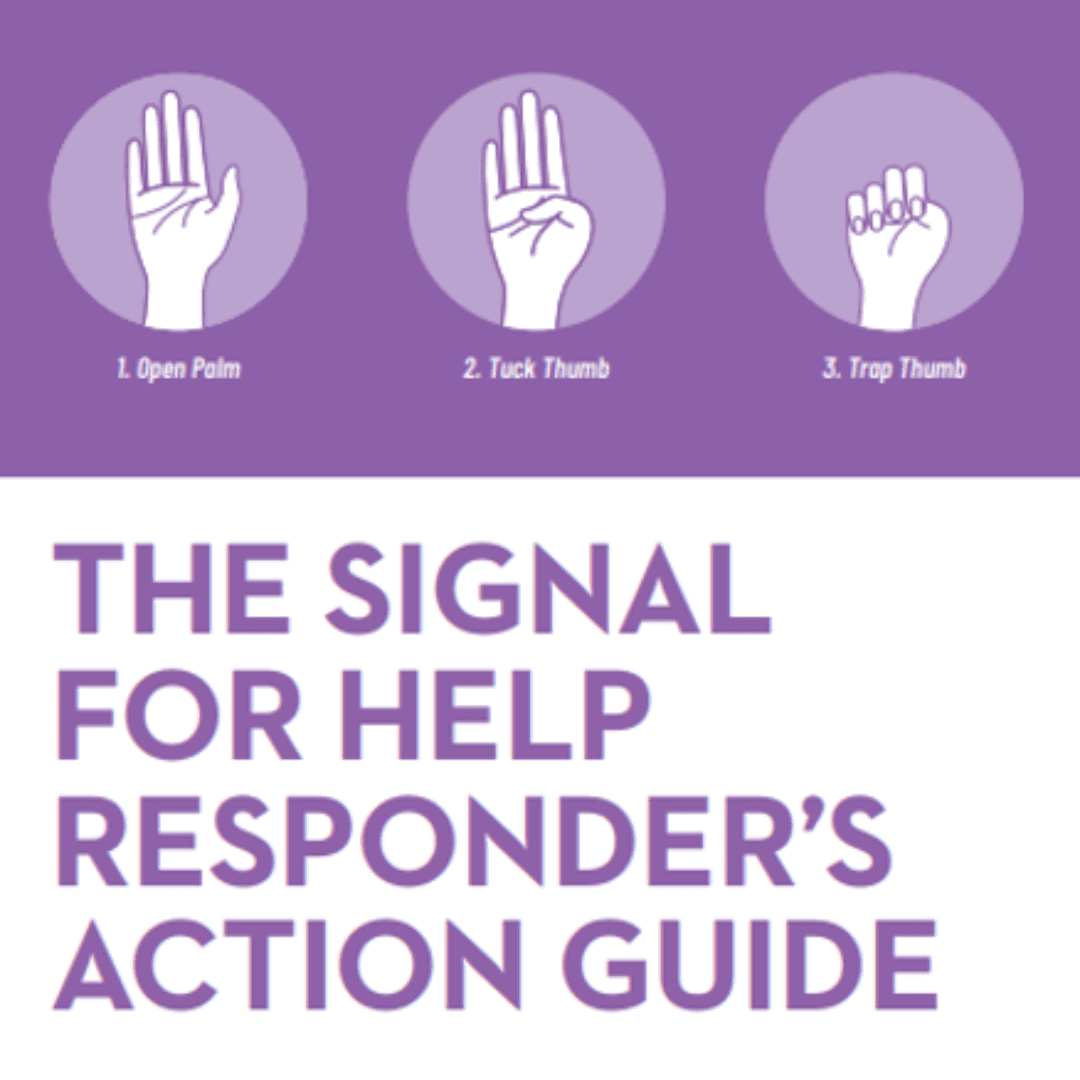 Cover page of Signal for Help Responder's Action Guide