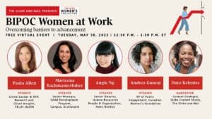 Promotional image from Globe & Mail BIPOC Women at Work event